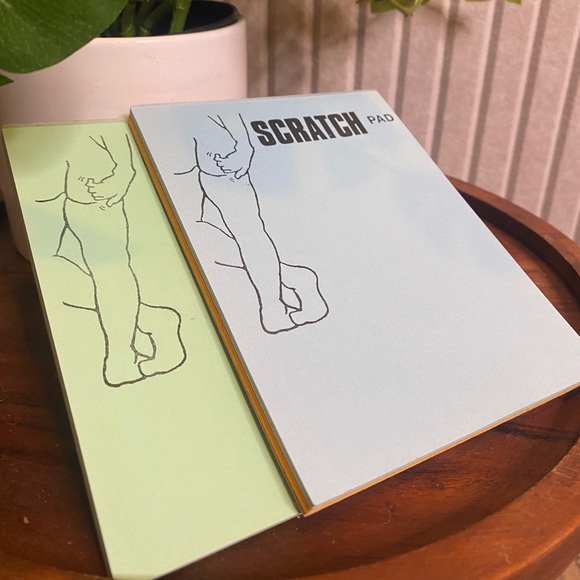 Other - Vintage stationery ephemera "Scratch Pad" Funny  70's- 80's 2 Pad Set Blue Green